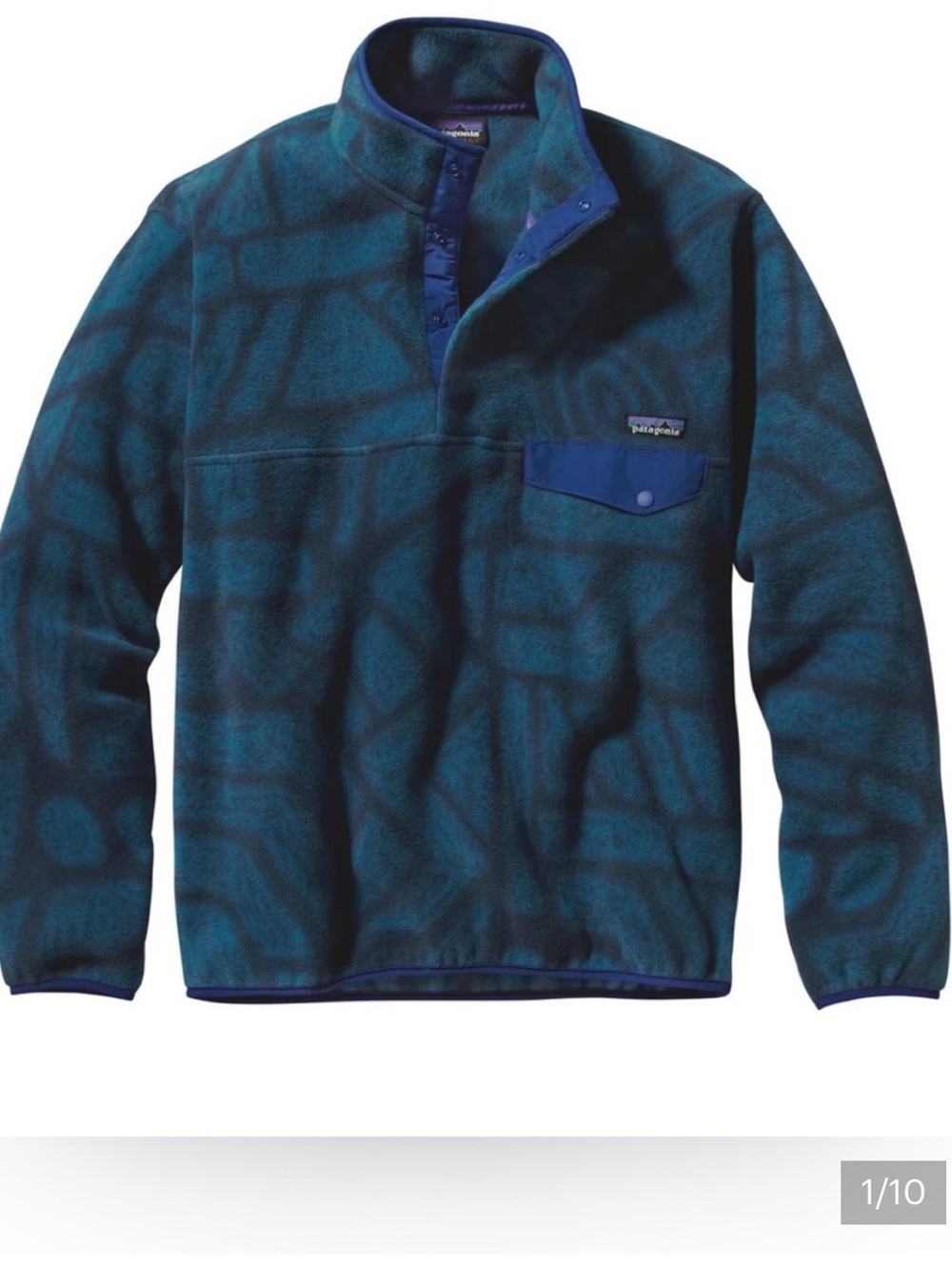Patagonia Men’s Synchilla Snap-T Pullover Fleece Shale Navy Blue XS